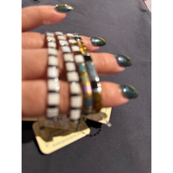 Jane Marie Stretch Thin Bracelets Bundle Of 4 NWT - Picture 3 of 6